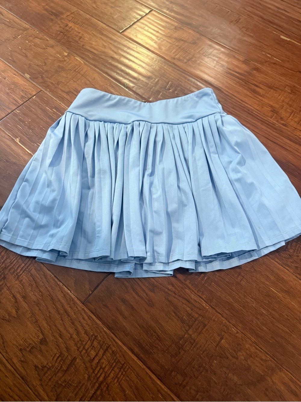 Light Blue Pleated Skirt - girls